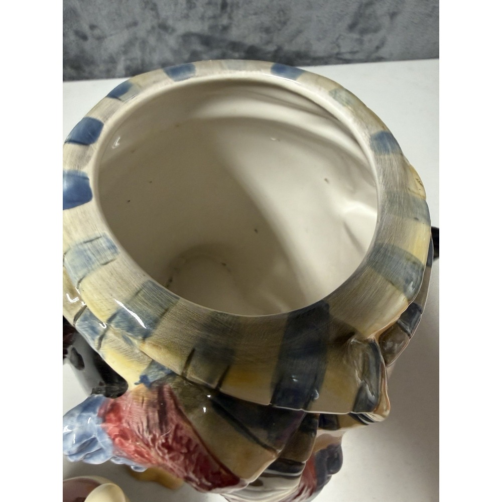 Penguin Canister Cookie Jar Winter Joy Scarf Jester Hat Oneida Christmas - Picture 7 of 8